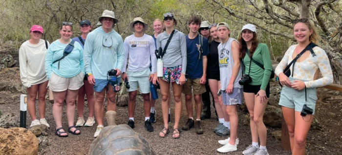 Students in the Galapagos Islands