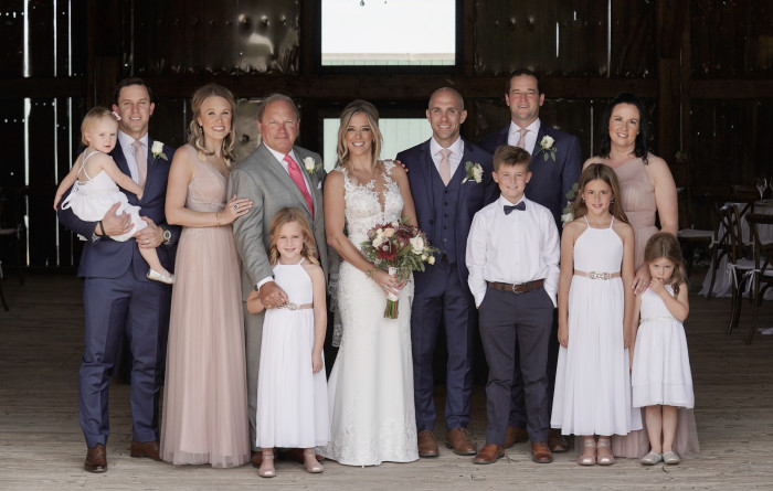 Yeo family at a wedding