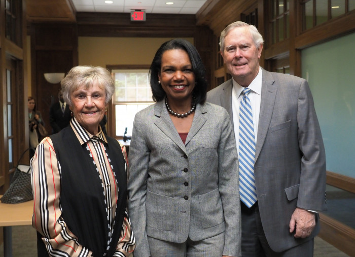 Condoleezza Rice with Tim and Sharon Ubben