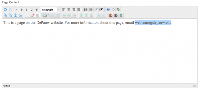 How to Insert an Email Link - DePauw University
