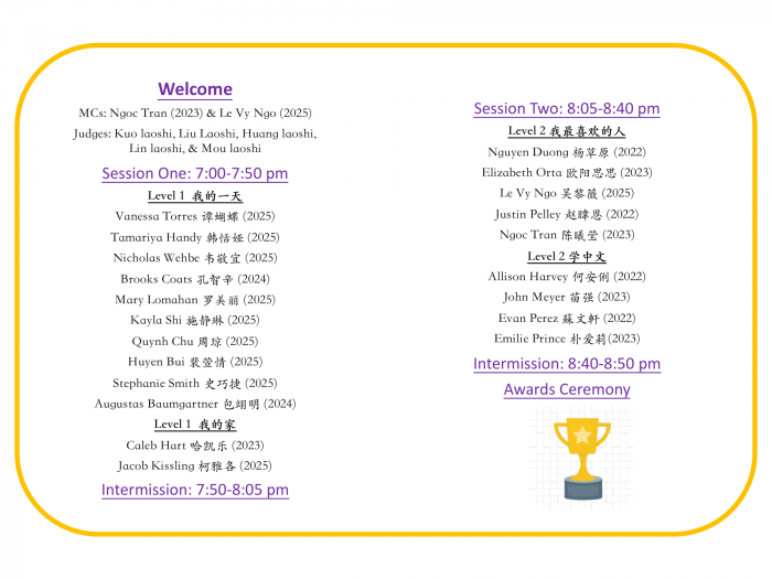 Asian Studies Contest Participants