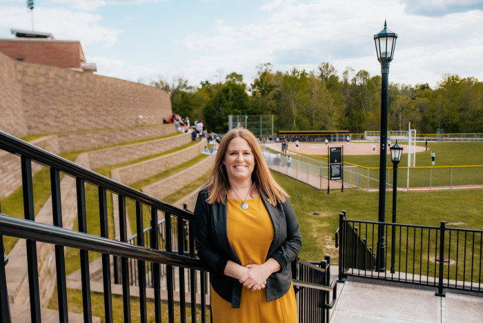 Stevie Baker-Watson at the DePauw Softball Field