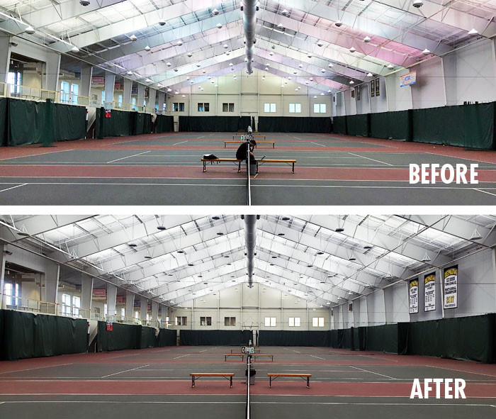 tennis court photos before and after