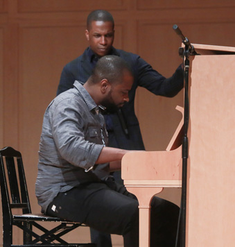 Leslie Odom Jr. performing iwth Michael O. Mitchell