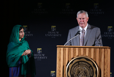Malala Yousafzai introduced by Tim Ubben