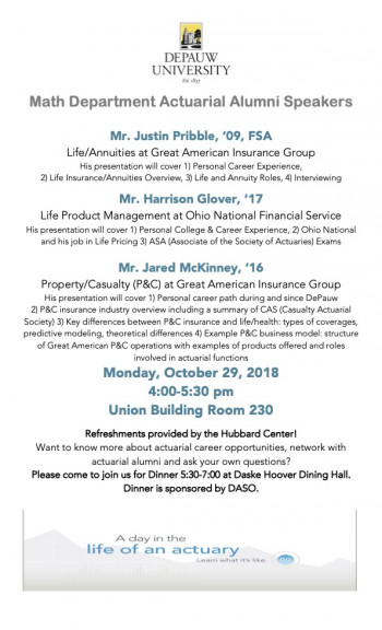 2018 Fall Actuarial Alumni visit-Oct.29,2018