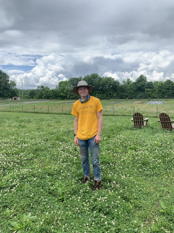Thomas Brelage at the Campus Farm