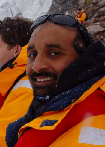 Sam Patel in Antarctica
