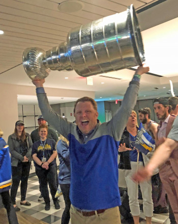 Eric Stisser with Stanley Cup