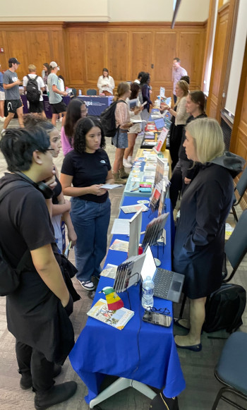 students attending DePauw Global Fair for Off-Campus study