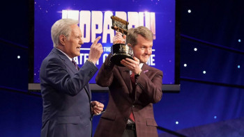 Ken Jennings with Alex Trebek