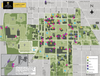 Printable parking map of DePauw