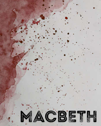 white background, red splatter