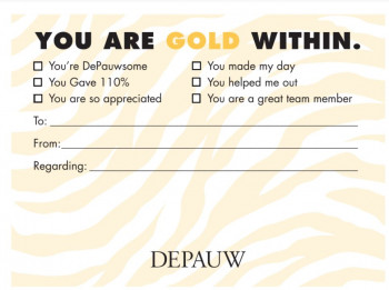 You are Gold Within appreciation note sample