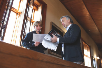 Professor Alvarez and student