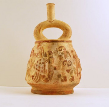 Stirrup vessel with Crab and human forms