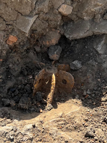 WWII mortar shell found during archaeological dig