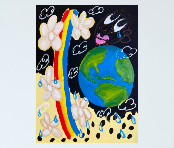 To be Born, 2021 - 30in x 40in - Acrylic & Oil Sticks on Canvas