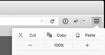 Firefox Menu - Zoom