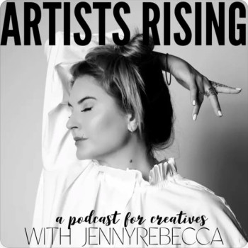 podcast black and white poster