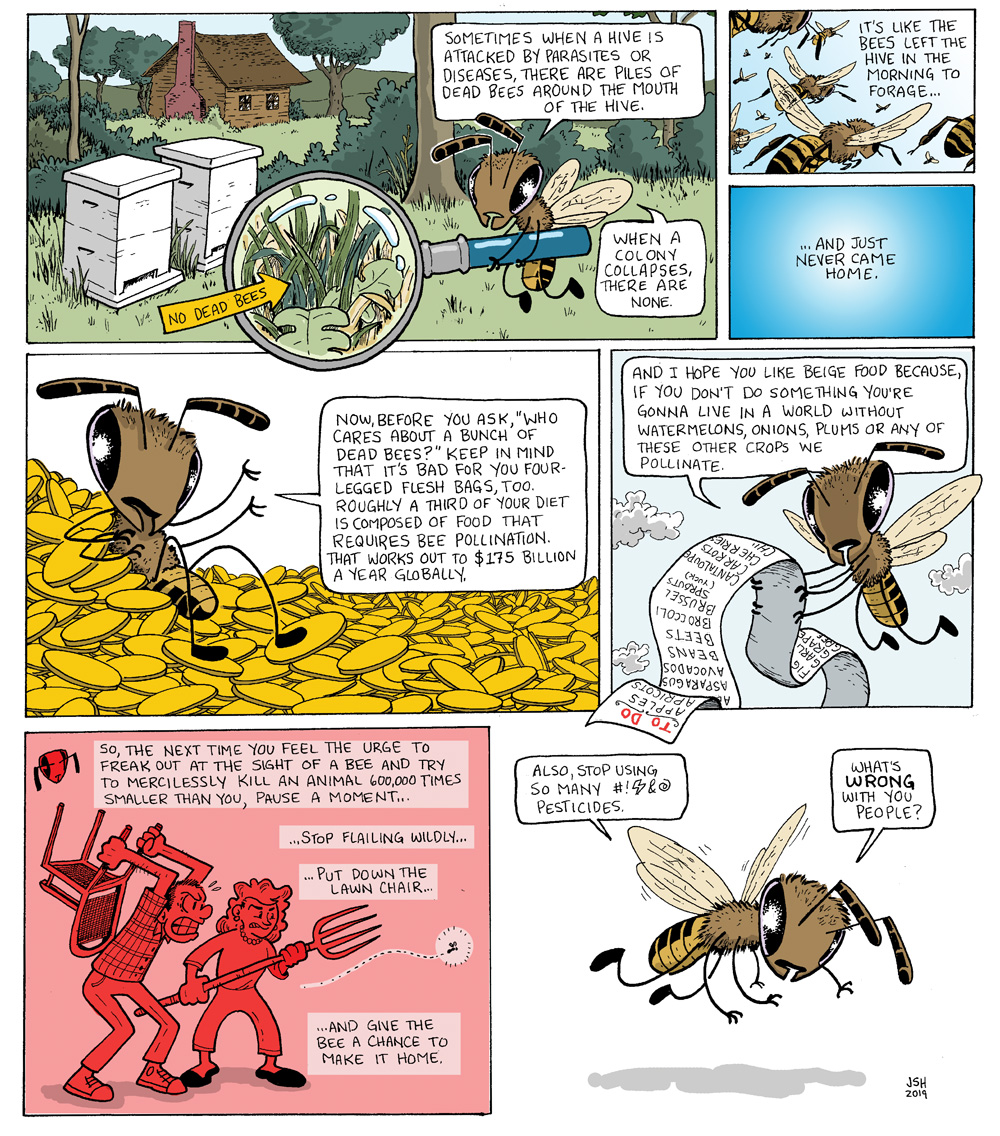 Page 2 of Jay Hosler's bee comic