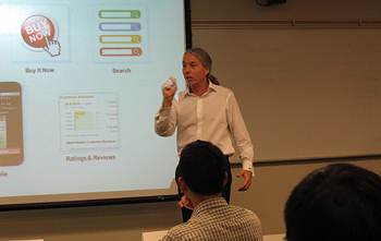 F.D. Wilder speaking at a Management Fellows meeting