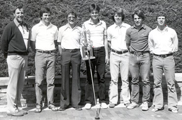 Scott Welch with DePauw Golf team