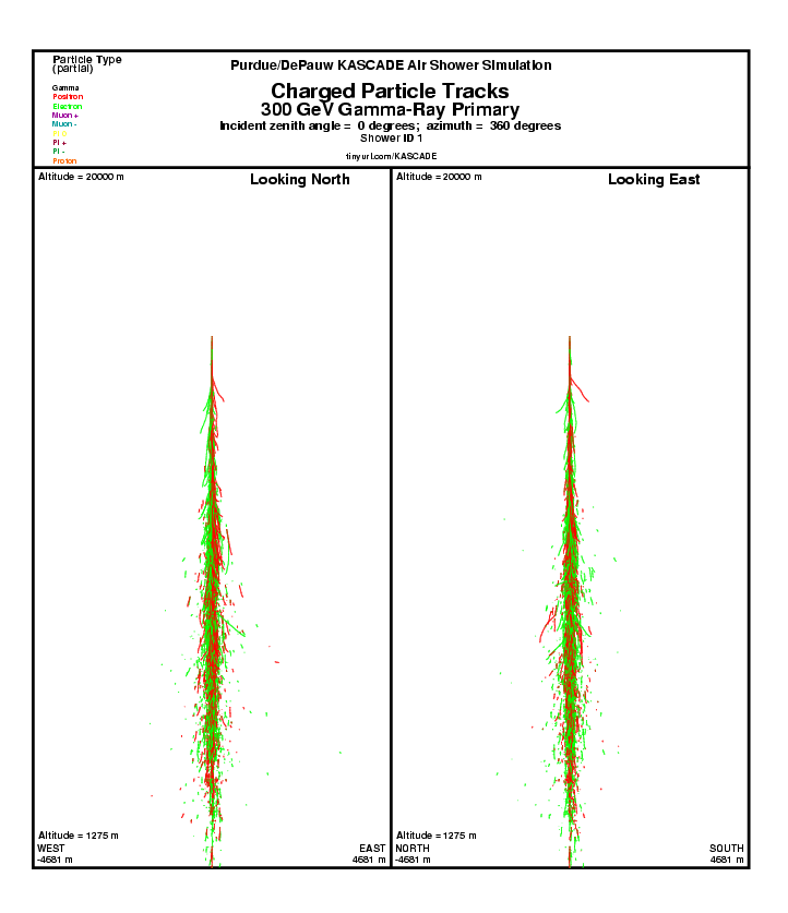 Shower 1 Charged Particle Tracks report