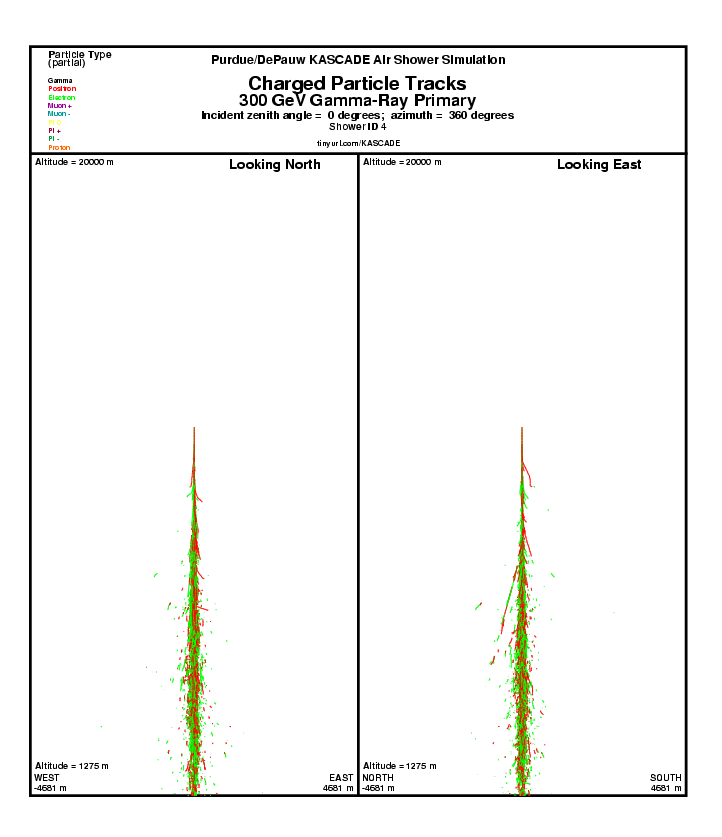 Shower 4 Charged Particle Tracks report