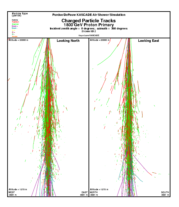 Shower 2 Charged particle Tracks report