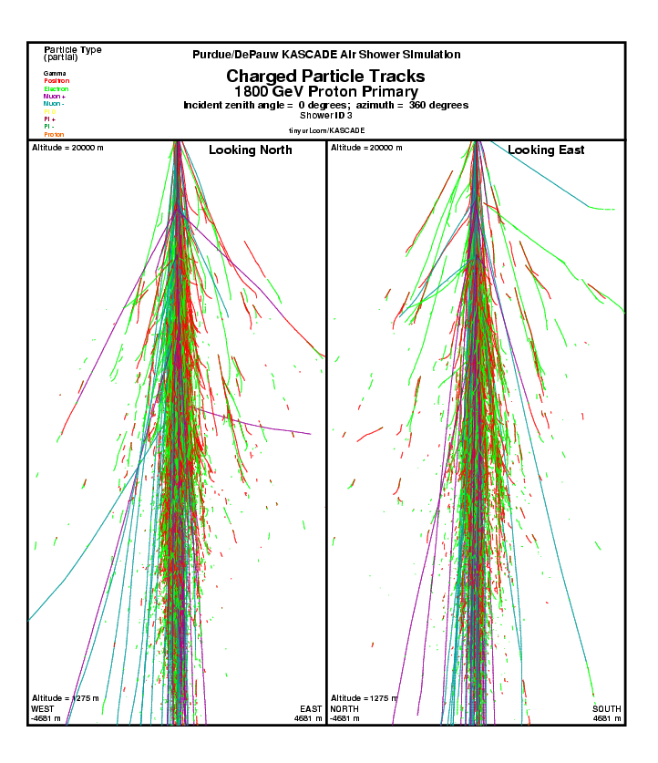 Shower 3 Charged particle Tracks report