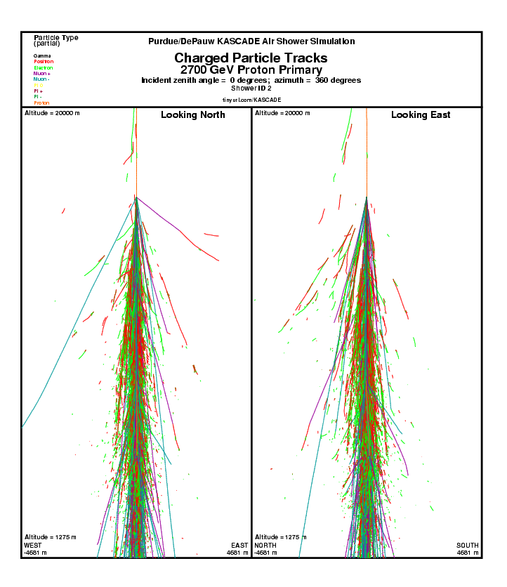 Shower 2 Charged particle Tracks report
