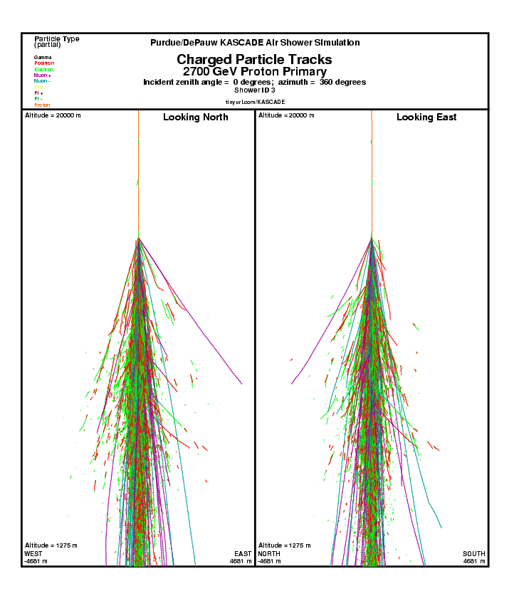 Shower 3 Charged particle Tracks report