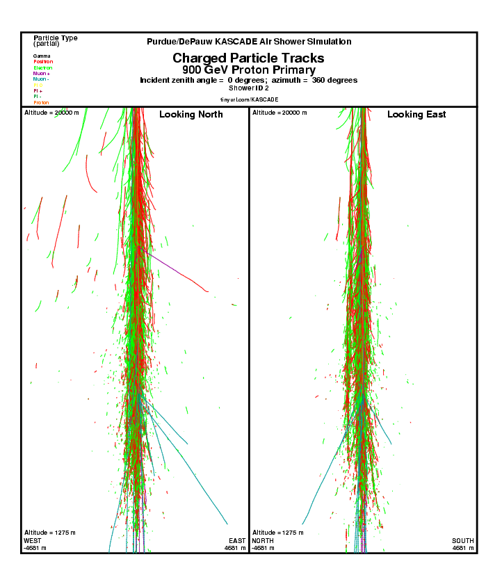 Shower 2 Charged particle Tracks report