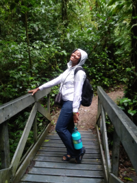 Ja'el on a bridge in Costa Rica