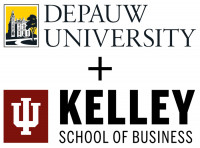 DePauw + IU Kelley School of Business logo