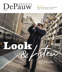 DePauw Magazine Cover - Look & Listen