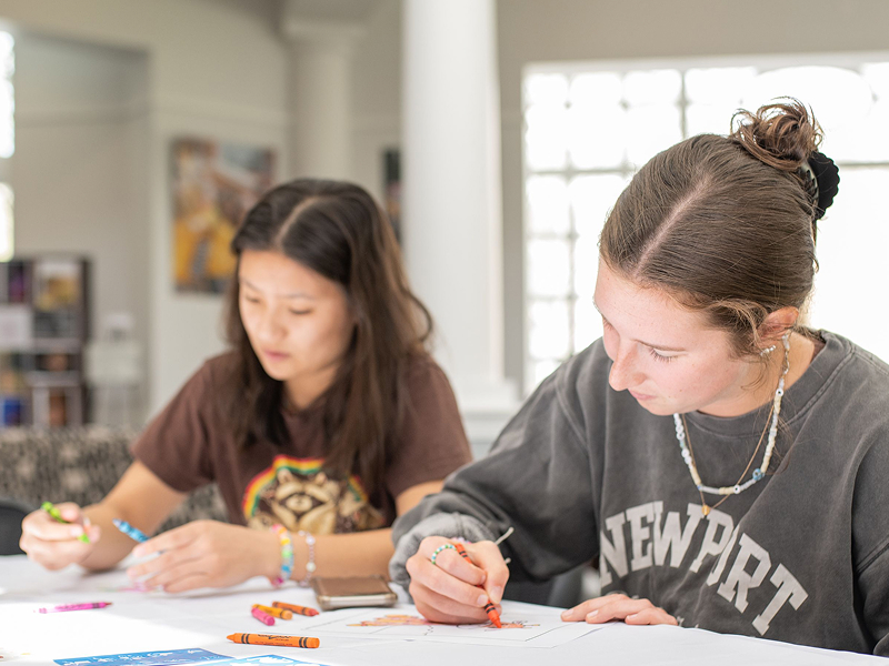 students at desk