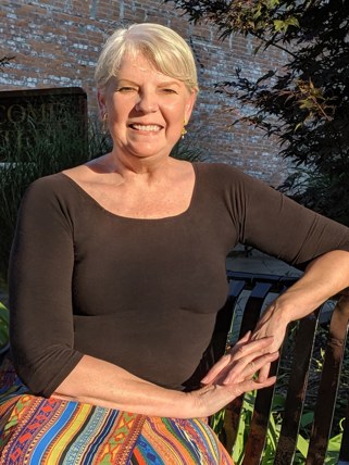 Woman sitting on a bench