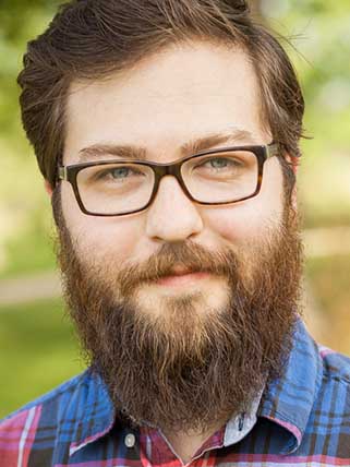 Smiling bearded man