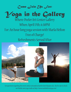 Cover art for Looking for something new to do at the end of the semester?!  Well look no further and come and try Yoga in the Peeler Art Galleries!