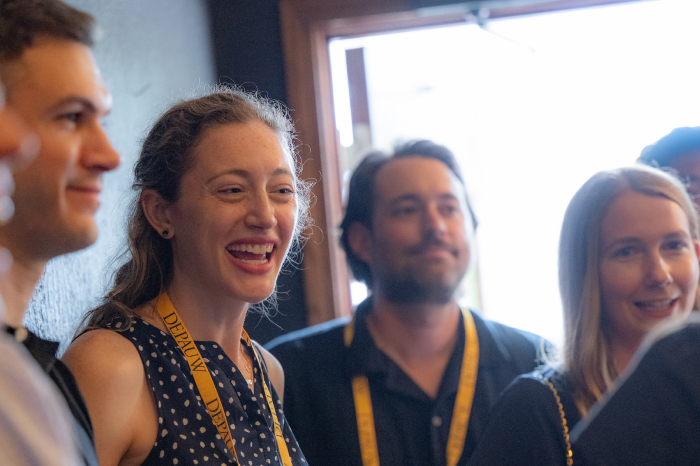 Alumni grouped together at an event