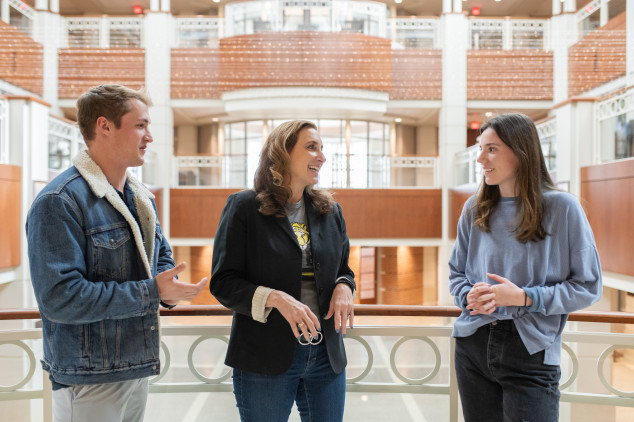 Management fellows alum in Julien Science Center