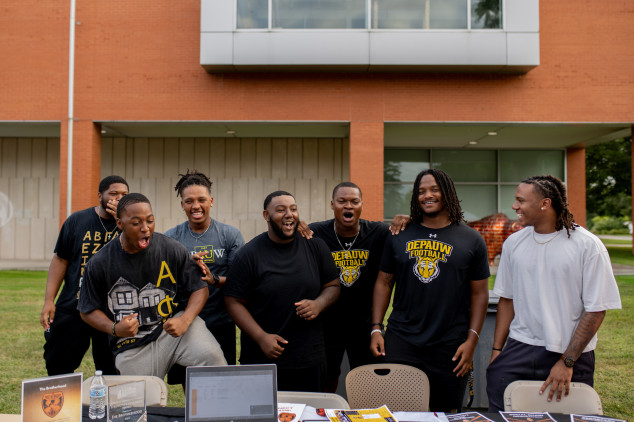 Student group tabling at the CDI's block party 