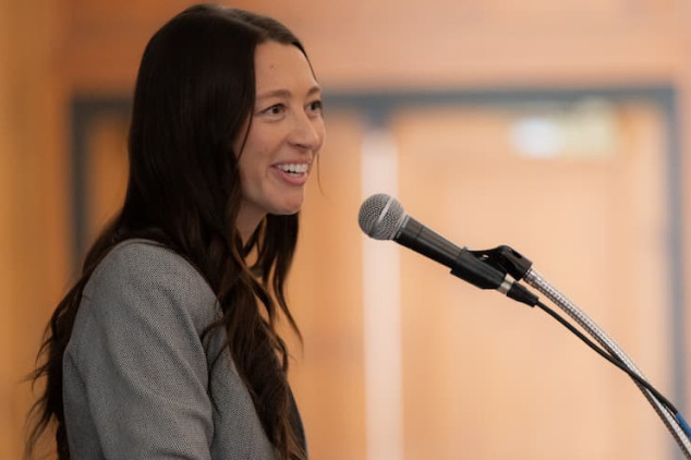 View across campus from the top of East College