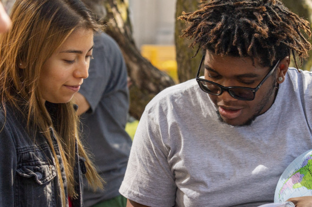 Students working on a project