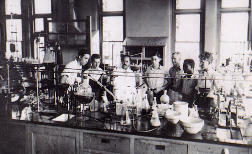 Percy Julian in a class with students