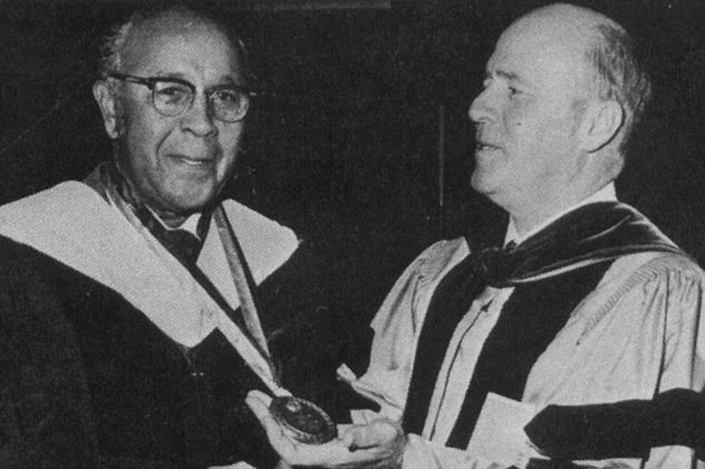 Percy Julian with John McNaughton in 1972