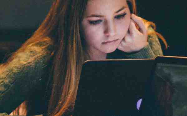 Student with laptop