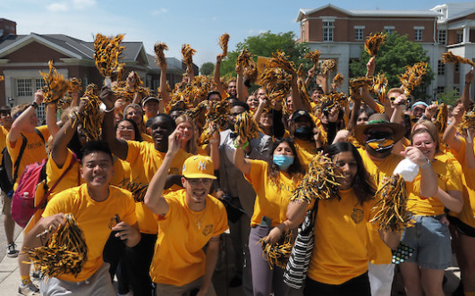 DePauw students gathered during opening day convocation.
